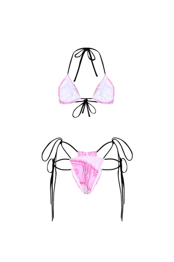 PINK MONEY BIKINI SET
